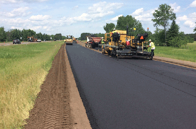 Paving I-35.